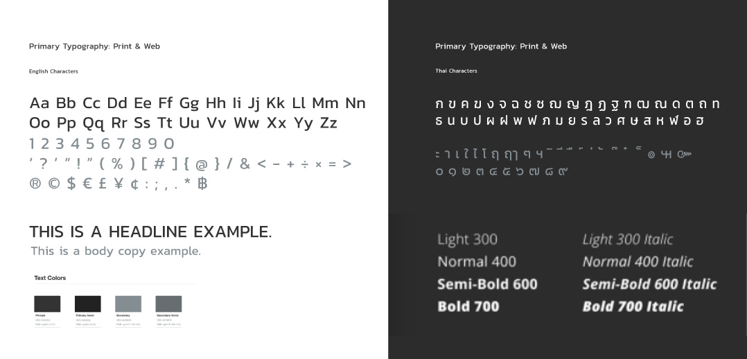 Typography and colors